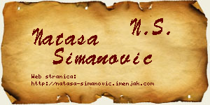 Nataša Simanović vizit kartica